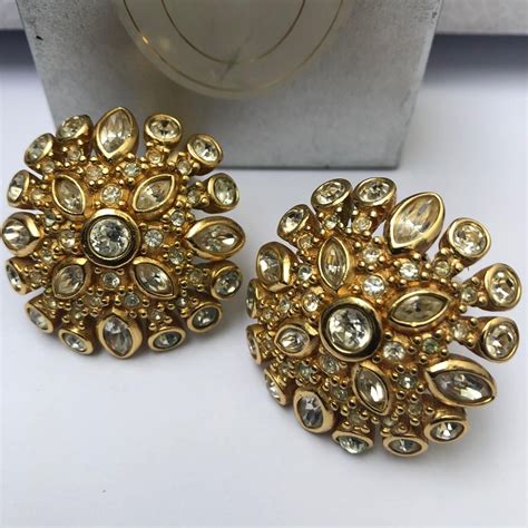 dior ohrringe vintage|vintage dior clip earrings.